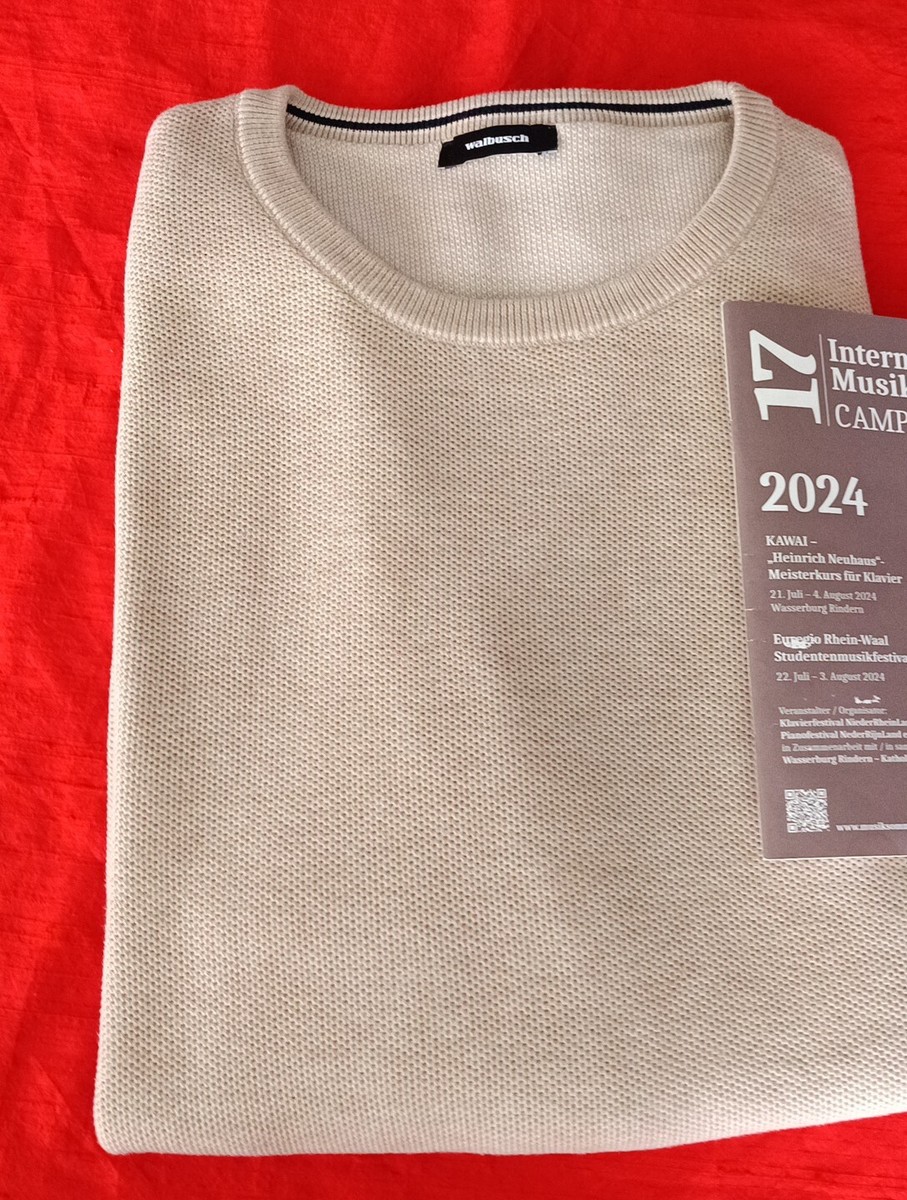 Herren Pullover Walbusch NP119€ beige neu Baumwolle Strick 62 64