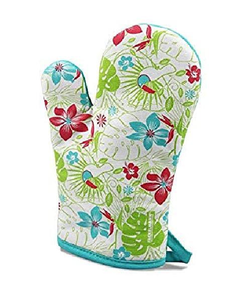Fackelmann Tropical Manopla para horno, Guante cocina Algodón, No quemaduras, co