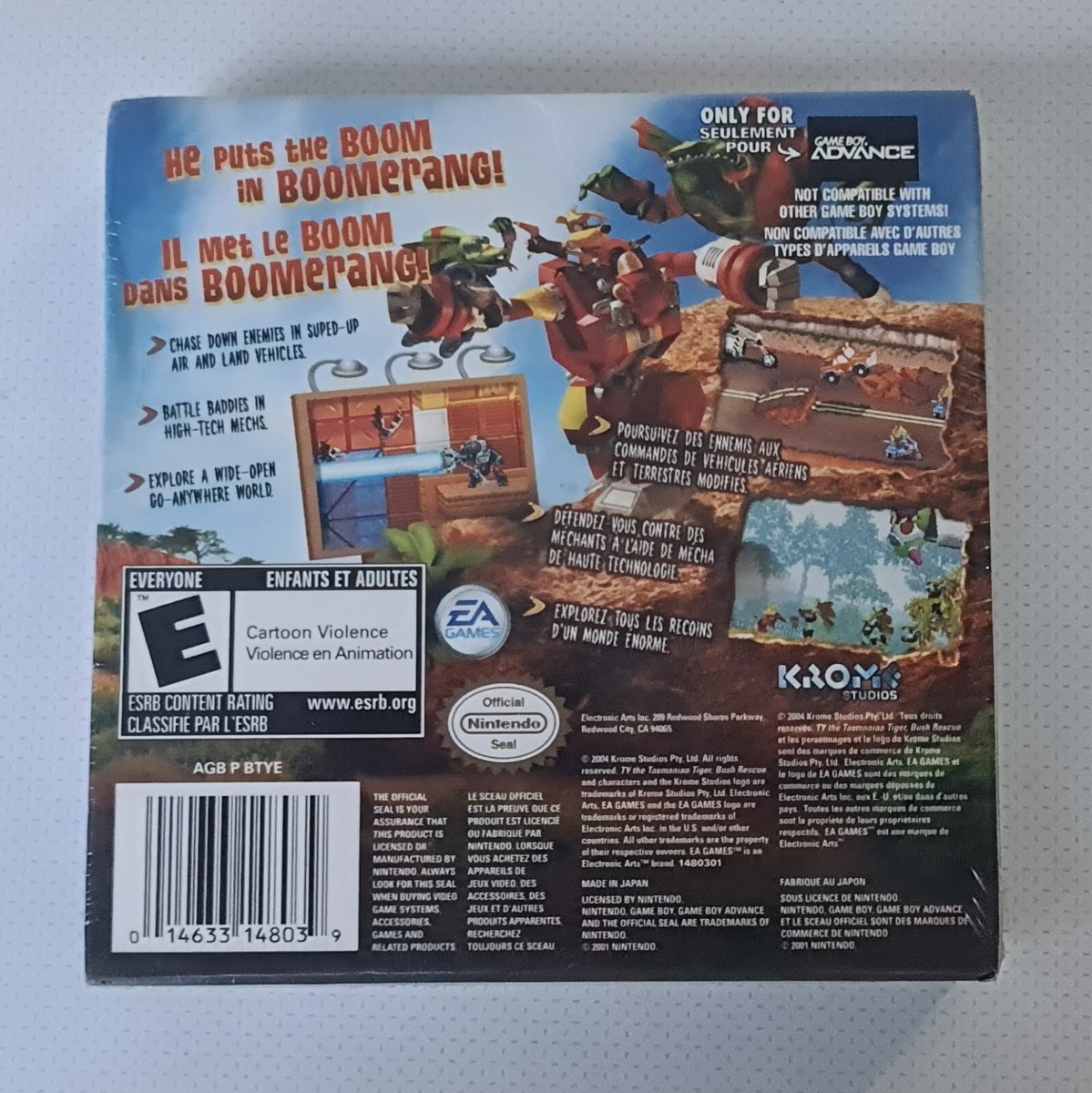 NINTENDO GAMEBOY ADVANCE Brand New TY2 Bush Rescue Tasmanian Tiger