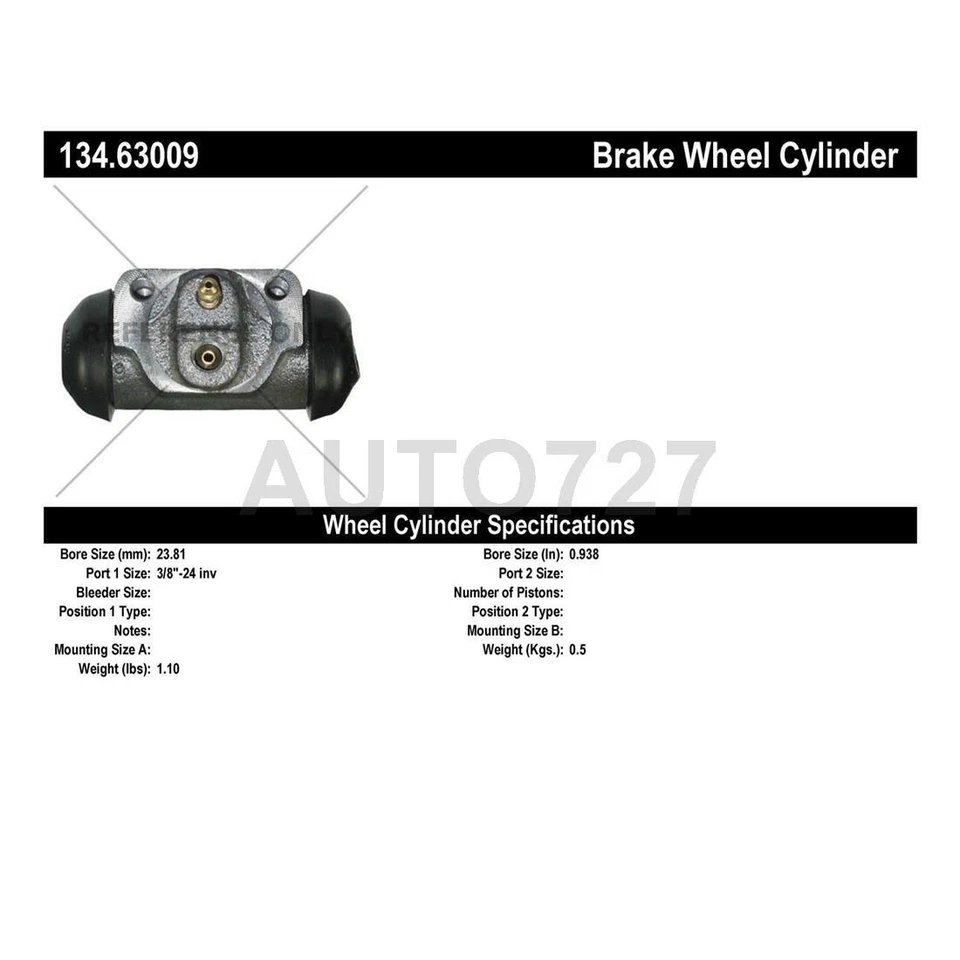 Centric Parts Rear 2PCS Drum Brake Wheel Cylinder For Dodge 330 - Image 3 of 4