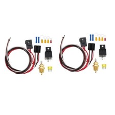 Electric Fan Wiring Kit Relay Temperature Sensor Switch Kit 185 On 175 Off 40amp