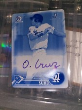 2016 BOWMAN CHROME ONEAL CRUZ AUTOGRAPH PRINTING PLATE AUTO 1/1