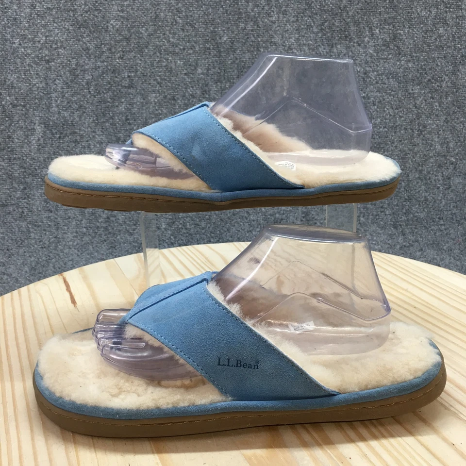 L.L. Sandalia Bean para mujer 11M azul malvada buena sin cordones informal gamuza de oveja Foto 2 de 4