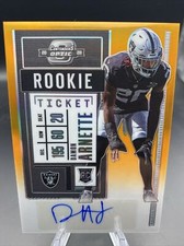 Damon Arnette 2020 Panini Contenders Optic Orange Prizm Rookie Card Auto /50