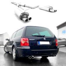 FOX Komplettanlage re li je 2x76mm VW Passat 3B 3BG 4-Motion 2.3 2.8 4.0 1.9TDI