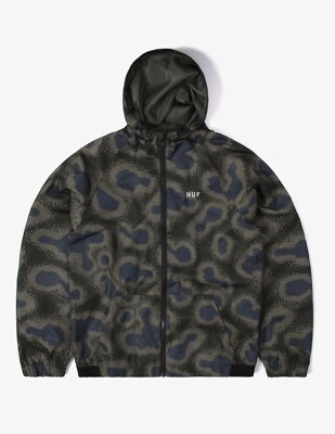 HUF Men's NETWORK Shell Jacket  JK00310 - Olive - Size Small - NWT LAST ONE LEFT