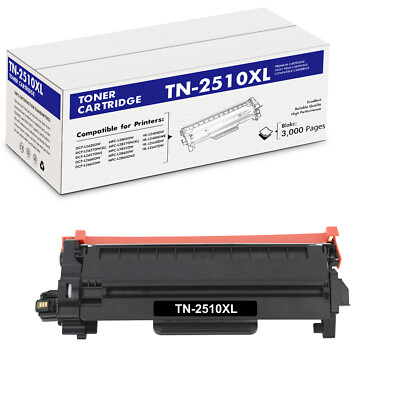 Cartouche TN2510 INK4U Pour Imprimantes Brother – Compatible HL-L2400DWE, HL-L2445DW, DCP-L2620DW & Plus | Toner Noir Haute Capacité - 8