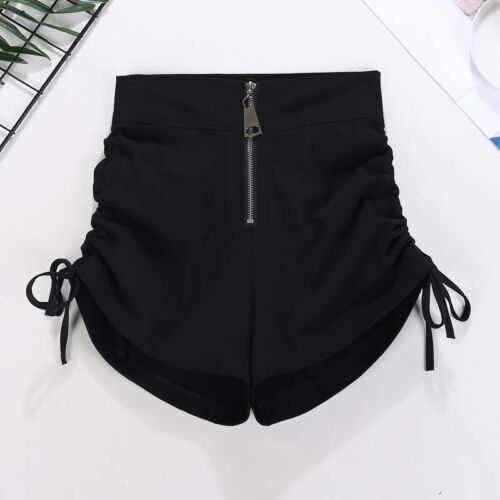 Women Shorts Hot Pants Drawstring Mini Clubwear Slim High Waist Zip Sexy New - Bild 1 von 9