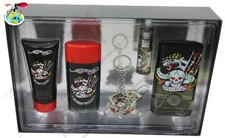 BORN & WILD BY ED HARDY 5 PIECES GIFT SET 3.4/3.3 OZ  FOR MEN NEW IN GIFT SET