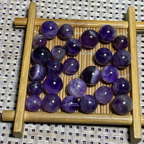 24pc Natural Dream Amethyst Crystal ball sphere GemStone reiki healing 41g m5350