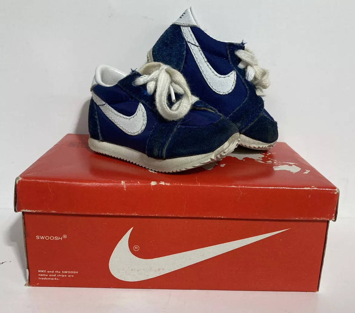 Vintage 1983 Nike Tyro Size 2 Shoes With Original Box Reverse Swoosh | eBay