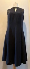 Marks & Spencer M&S Satin Rear Swing Shift Dress Size 12 BNWT RRP £49.50 Black