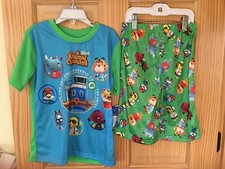 New Nintendo Animal Crossing Boys 2-Piece Pajama Set