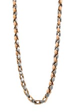 PT950 Platinum Designer Chain Length 23 Inches Width 4.3 MM 18k Rose Gold