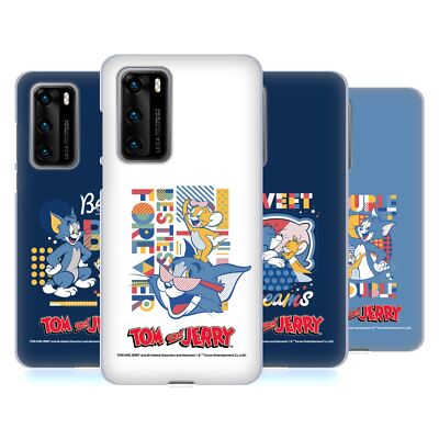 OFFICIAL TOM AND JERRY COLOR BLOCKS SOFT GEL CASE FOR HUAWEI PHONES 4