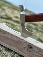 DAMASCUS STEEL TOMAHAWK HATCHET BALL HAMMER AXE INTEGRAL Sheath CAMPING