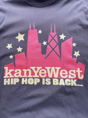 00s Kanye West HIP HOP IS BACK　Tシャツ　茶　L 00s Kanye West HIP HOP IS BACK Tシャツ 茶 L