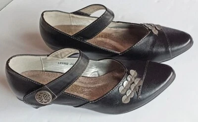 Souliers à talons femme noirs à sangle " La bottine souriante" - Pointure 38 - Photo 1/4