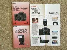 Canon EOS 30/Elan 7E and Speedlite 420EX Instruction Manuals in French Fran aise
