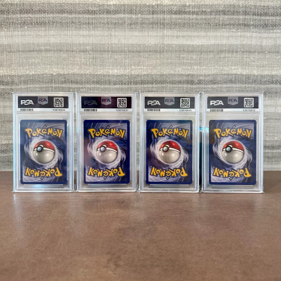 Bulbasaur, Charmander, Pikachu, & Squirtle Base Set 2 2000 - PSA 9 MINT - Image 2 of 2
