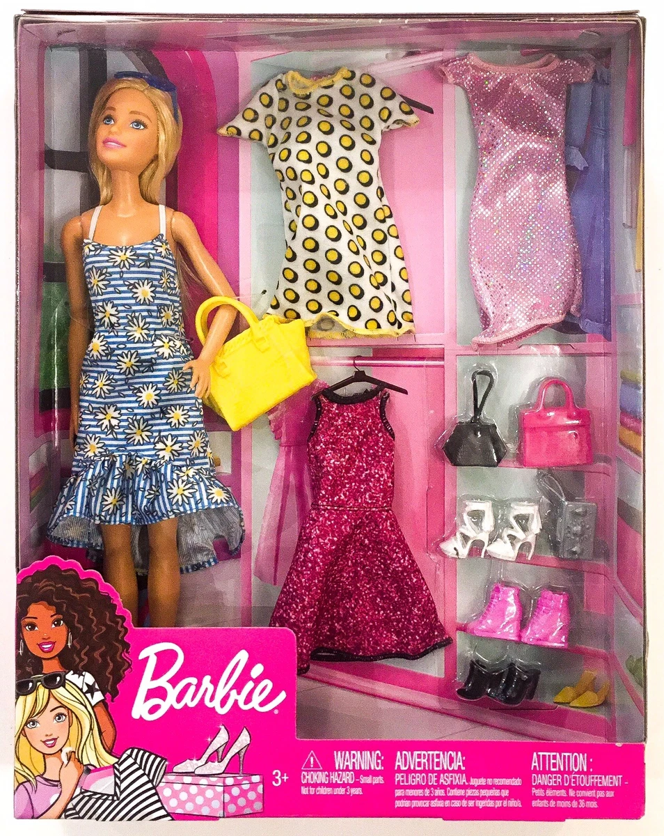 Barbie doll & fashion clearance accessories set