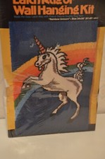 Rainbow Unicorn 24" x 36" Deluxe Pile Bucilla Kit 12986 latch rug / wallhanging
