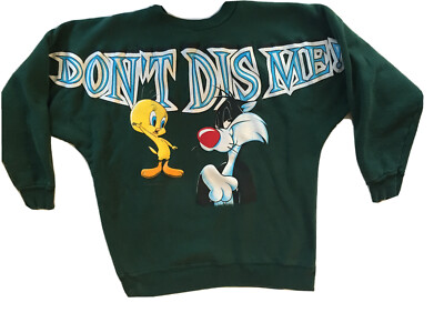 Vintage 90s TWEETY  SWEATSHIRT Sylvester  Don t Dis Me Looney Tunes Hip Hop Y2K