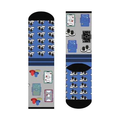 Air Hockey Socks Pucks Goals Unisex Mid Calf Crew Stretchy Colorful ORIGINAL - Picture 6 of 7
