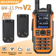 1X BaoFeng UV-21 Pro FM Walkie Talkie Ham Two Way Radio Long Range 999CH+Battery
