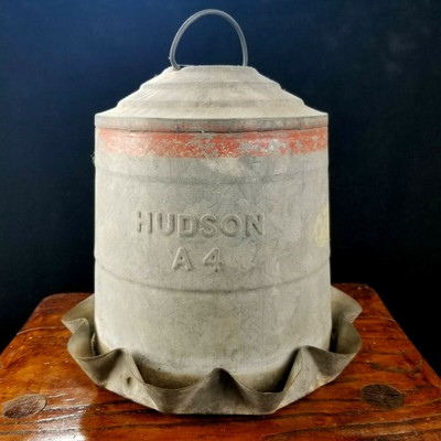 Hudson A4 Metal Chicken Feeder Waterer Rustic Old Farm Decor Ebay