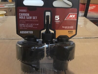 ACE HARDWARE #2466993 5 PCS. CARBON HOLE SAW KIT BRAND NEW