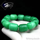 Natural Jadeite Green Heavy Big 14mm Beads Stretch Jade Bracelet*Gb4/Gift Box
