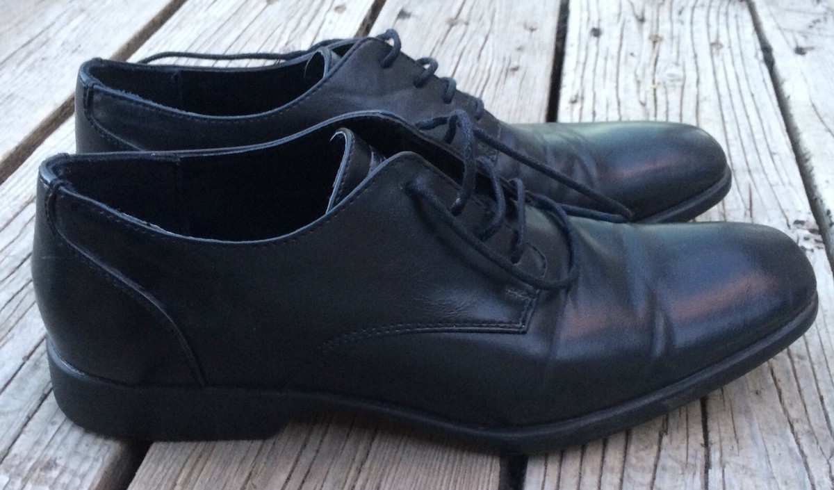 Guess “Movarro” Black Faux Leather Oxfords Dress Shoes  display picture 1