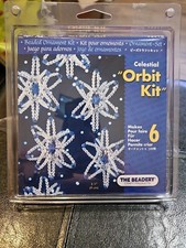  5039 THE BEADERY "CELESTIAL ORBIT" BEADED HOLIDAY ORNAMENTS KIT - NIP 