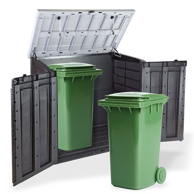 Keter Store-It-Out MAX 1200L Mülltonnenbox - Schwarz/Grau online