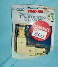 Encon Trac Tec Track Lighting Accessory 24WH White 1-Circuit L Connector NOS