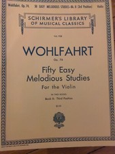 Wohlfahrt Opus 74, 50 Easy Melodious Studies For The Violin, Book II