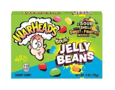 12x Warheads Sour Jelly Beans Chewy Candy Theater Box 113g American Sweets