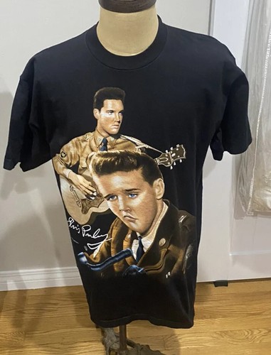 T-shirt Vintage Elvis Presley – Homme XL – Noir – Alstyle – Très Bon état