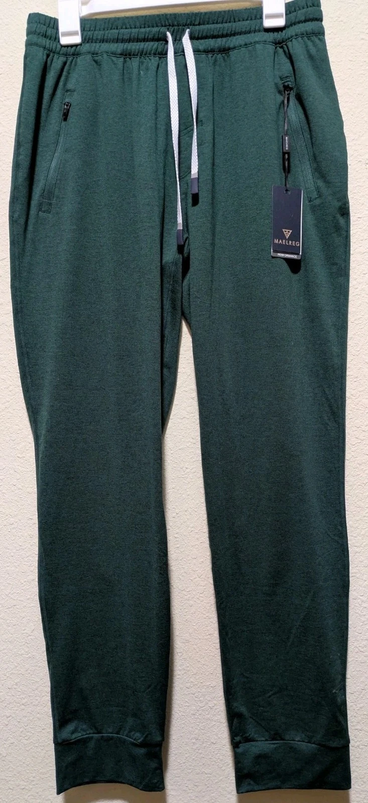 NWT Maelreg Performance Mens Joggers Golf Gym Workout Size L Turquouise Heather
