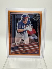 2026 Panini USA Stars & Stripes Eric Becker DISCO ORANGE PRIZM SP #153 02/75