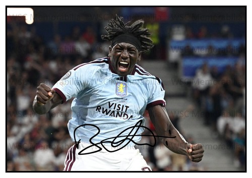 12890. Brian Madjo Signed Pictures (A4 Prints) Aston Villa