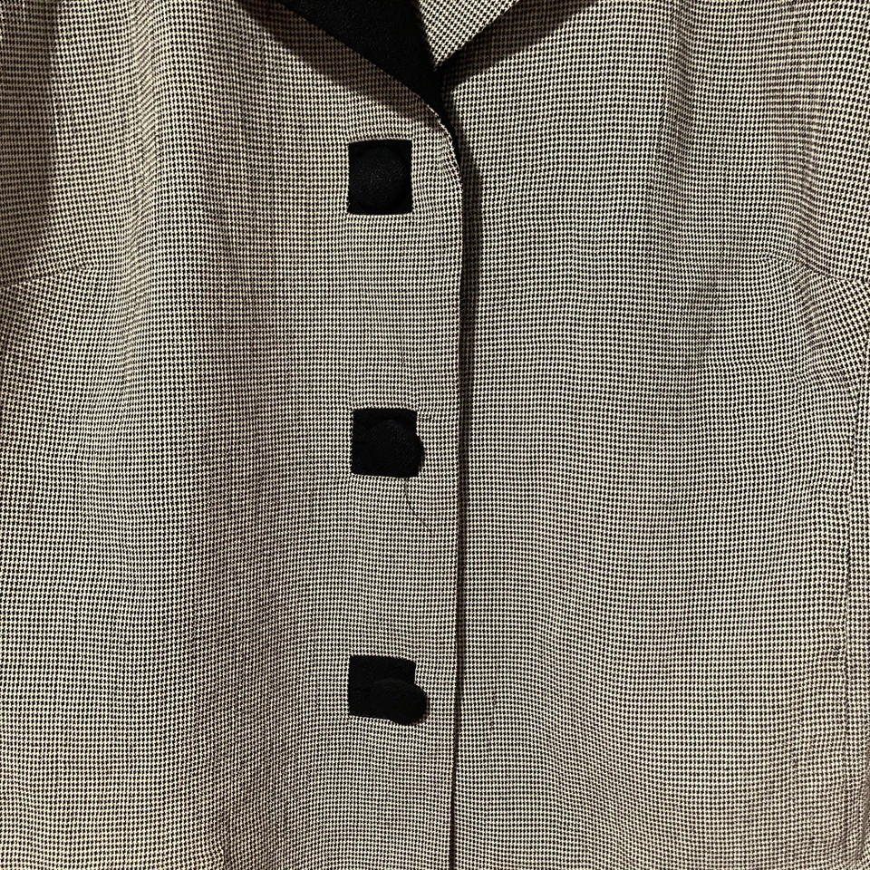 Женские Virgo II брюки костюм черный/кремовый цвет, наплечные подушечки SZ 16/XL - Изображение 3 из 4