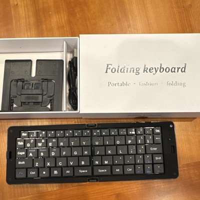 Folding Bluetooth Keyboard Portable Black QWERTY English