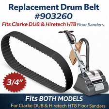 Repuesto para correa de tambor 903260 para lijadora de piso Clarke DU8 Hiretech HT8