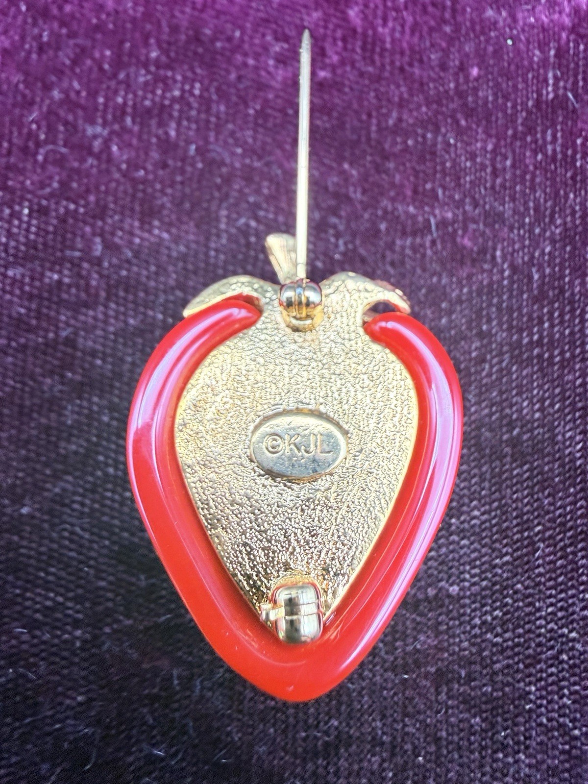 KJL Kenneth J Lane Enamel Strawberry Pendant Char… - image 3