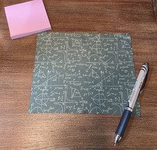 STEM Lens Cloth Math Formulas Chalkboard Print Microfiber Glasses Cleaner