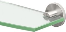 Glass Shelf Satin Nickel/Wall Mounted 20.13" x 5.25" Durable