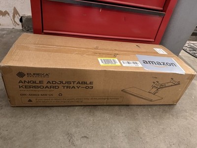 Eureka Ergonomic 28.3x10.2'' Adjustable Under-Desk Keyboard Tray, Wrist Pad