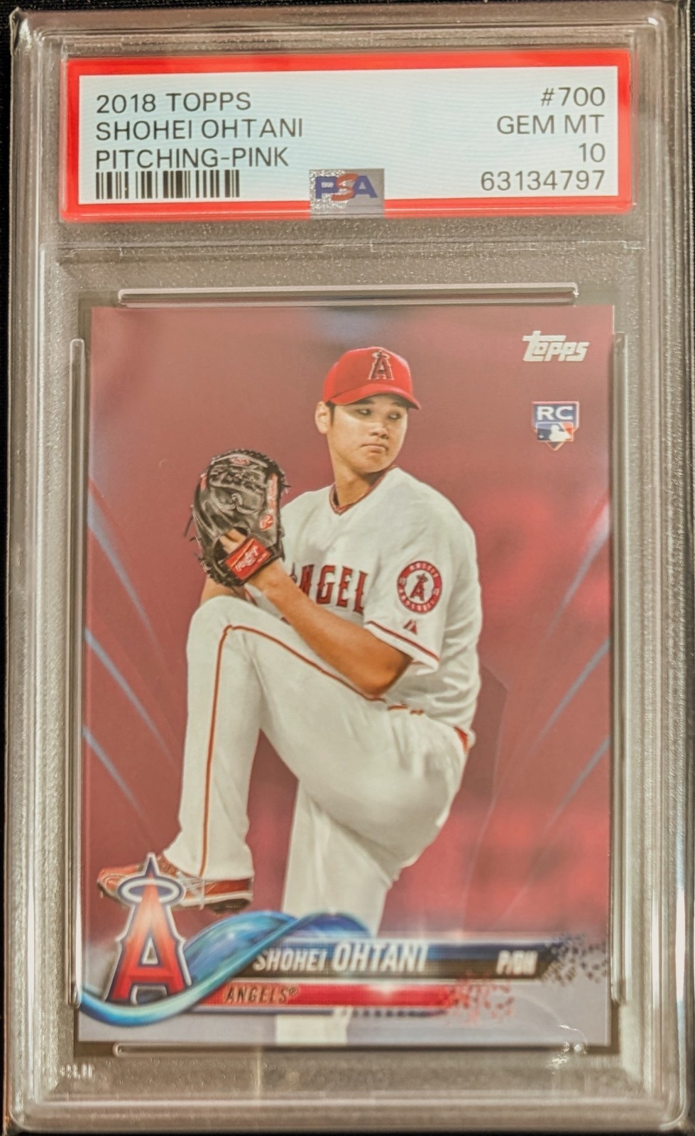 2018 Topps #700 Shohei Ohtani Pink RC ROOKIE /50 SSP **PSA 10 GEM MINT